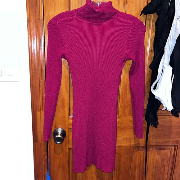 red turtleneck dress - Picture 2 of 2